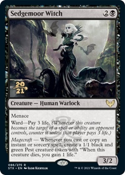 Sedgemoor Witch [Strixhaven: School of Mages Prerelease Promos] | Gate City Games LLC