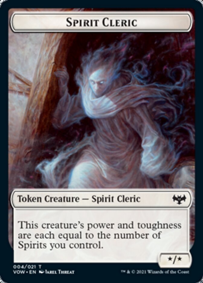 Spirit Cleric Token [Innistrad: Crimson Vow Tokens] | Gate City Games LLC