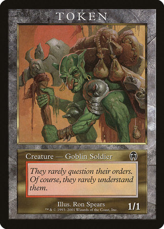 Goblin Soldier Token (Apocalypse) [Magic Player Rewards 2001] | Gate City Games LLC