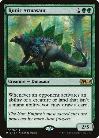 Runic Armasaur [Core Set 2019] | Gate City Games LLC
