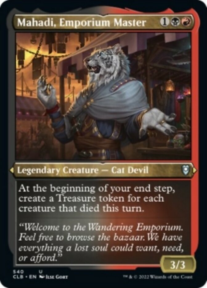 Mahadi, Emporium Master (Foil Etched) [Commander Legends: Battle for Baldur's Gate] | Gate City Games LLC