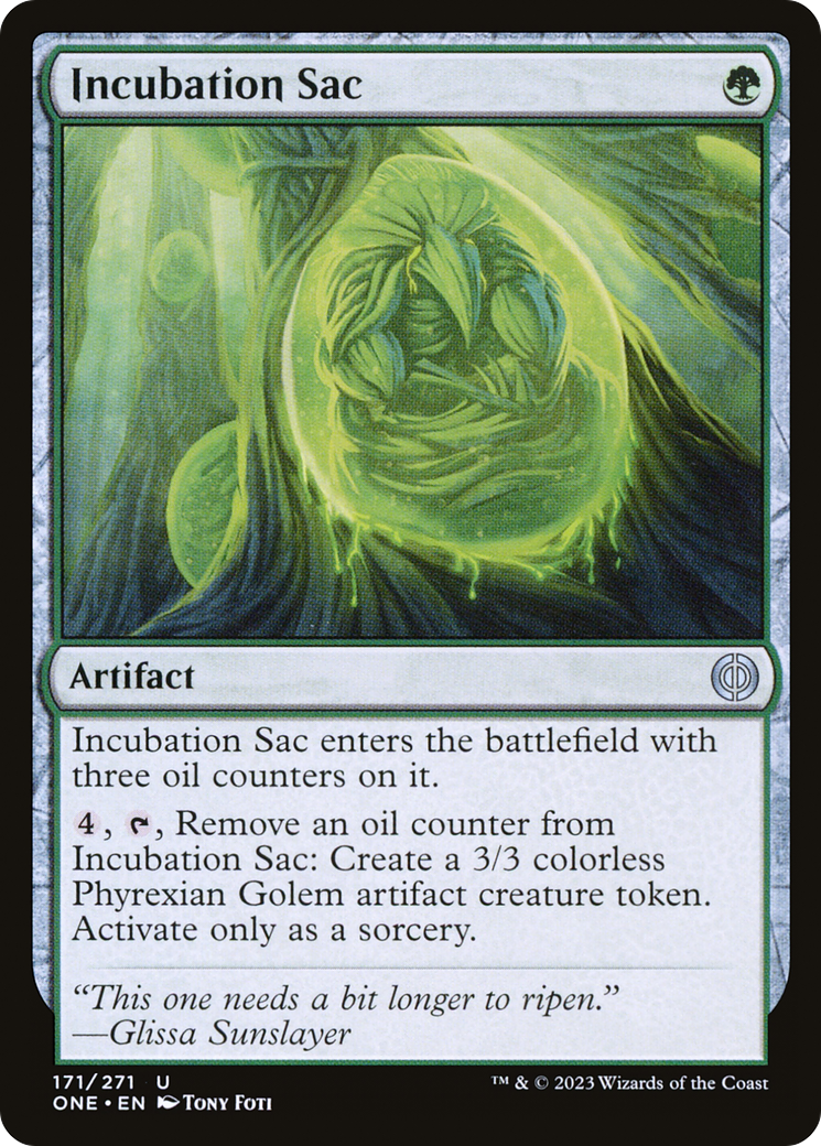 Incubation Sac [Phyrexia: All Will Be One] | Gate City Games LLC