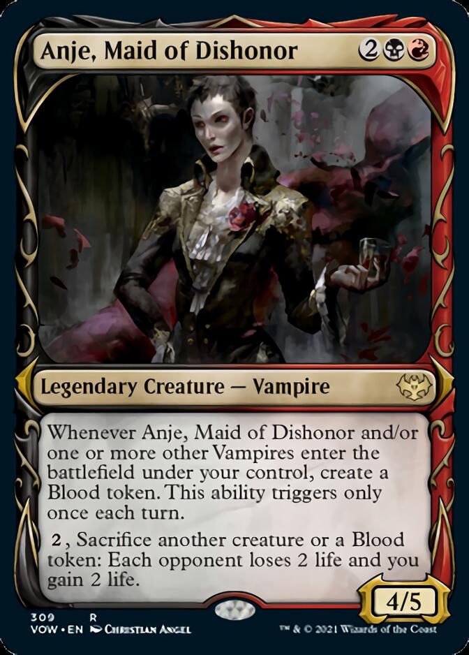 Anje, Maid of Dishonor (Showcase Fang Frame) [Innistrad: Crimson Vow] | Gate City Games LLC