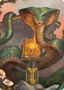 Guardian Naga Art Card (Gold-Stamped Signature) [Commander Legends: Battle for Baldur's Gate Art Series] | Gate City Games LLC