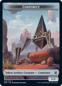 Construct // Kor Warrior Double-sided Token [Zendikar Rising Tokens] | Gate City Games LLC