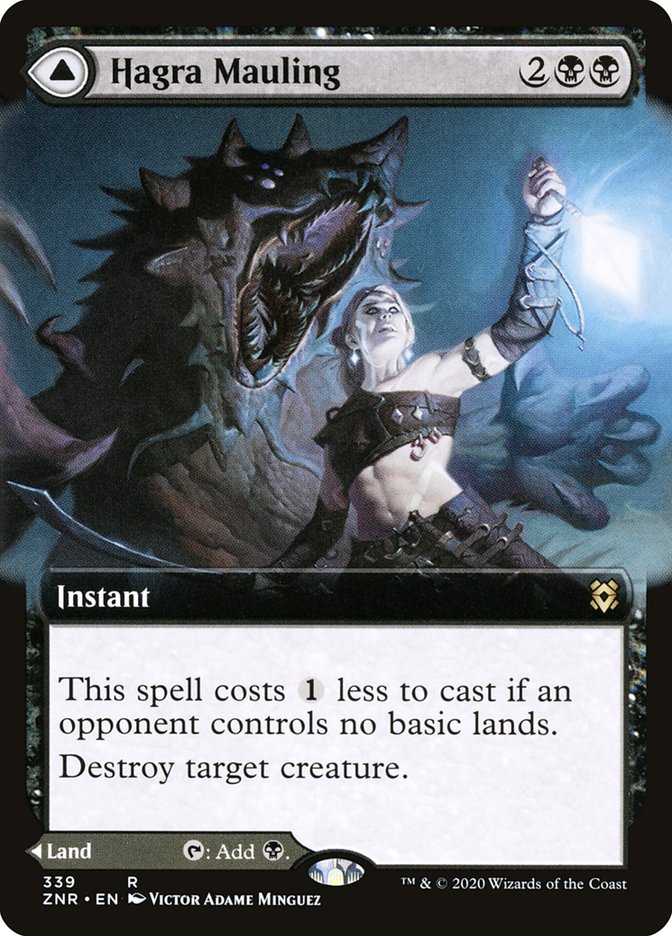 Hagra Mauling // Hagra Broodpit (Extended Art) [Zendikar Rising] | Gate City Games LLC