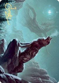 Sarulf's Packmate Art Card (Gold-Stamped Signature) [Kaldheim: Art Series] | Gate City Games LLC