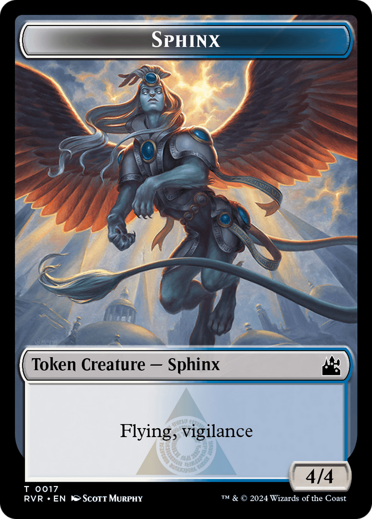 Spirit (0018) // Sphinx Double-Sided Token [Ravnica Remastered Tokens] | Gate City Games LLC