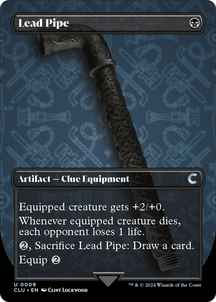 Lead Pipe (Borderless) [Ravnica: Clue Edition] | Gate City Games LLC