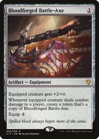 Bloodforged Battle-Axe [Commander 2017] | Gate City Games LLC