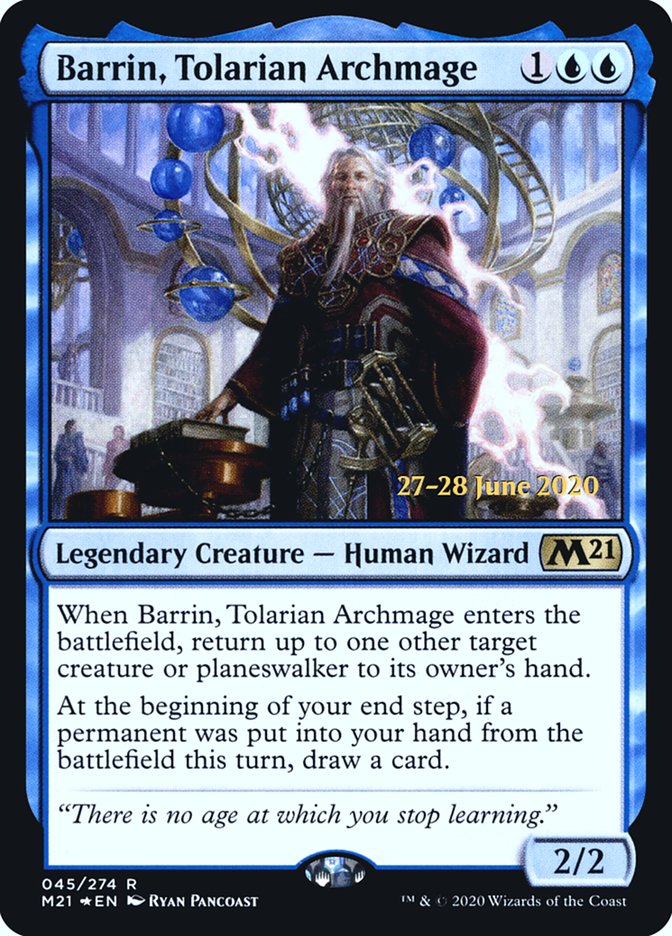 Barrin, Tolarian Archmage  [Core Set 2021 Prerelease Promos] | Gate City Games LLC