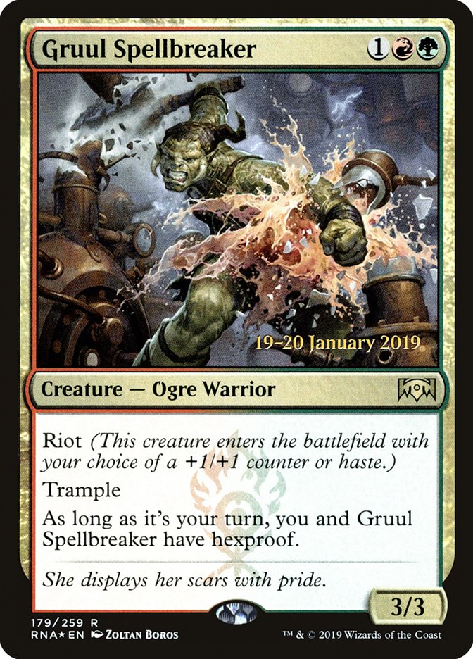 Gruul Spellbreaker [Ravnica Allegiance Prerelease Promos] | Gate City Games LLC