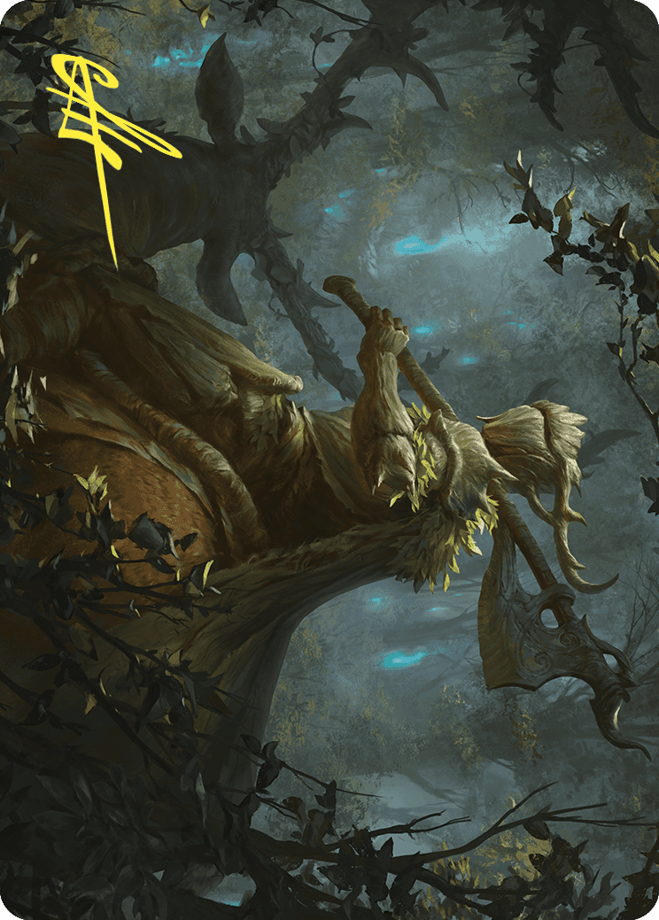 Verdant Outrider Art Card (Gold-Stamped Signature) [Wilds of Eldraine Art Series] | Gate City Games LLC