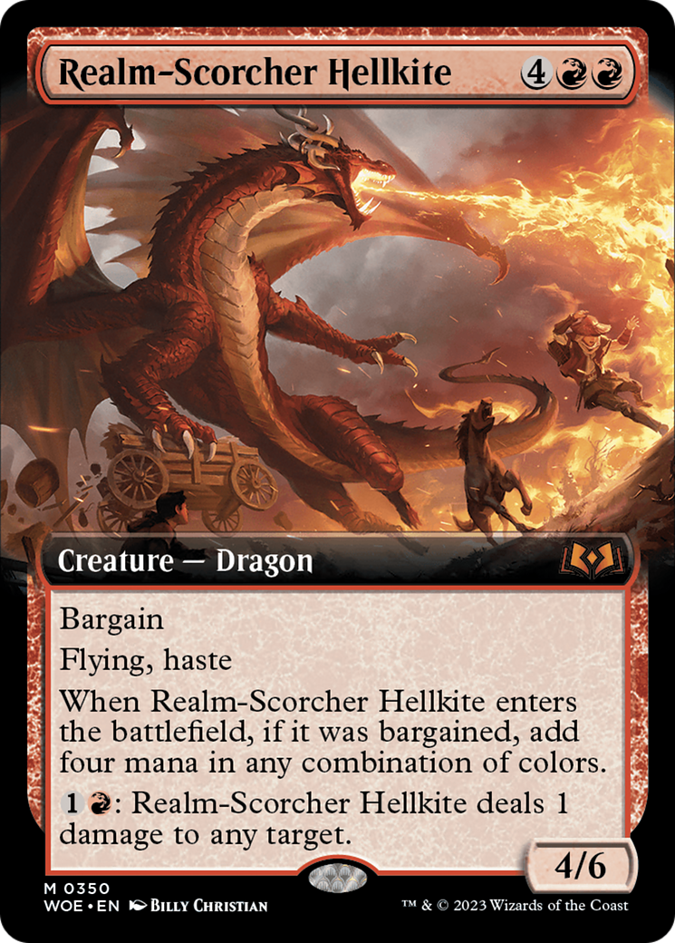 Realm-Scorcher Hellkite (Extended Art) [Wilds of Eldraine] | Gate City Games LLC