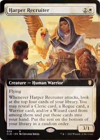 Harper Recruiter (Extended Art) [Commander Legends: Battle for Baldur's Gate] | Gate City Games LLC