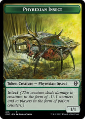 Phyrexian Wurm // Phyrexian Insect Double-Sided Token [Phyrexia: All Will Be One Commander Tokens] | Gate City Games LLC