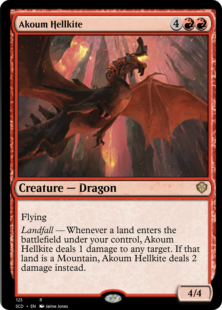 Akoum Hellkite [Starter Commander Decks] | Gate City Games LLC