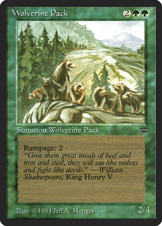 Wolverine Pack [Legends] | Gate City Games LLC