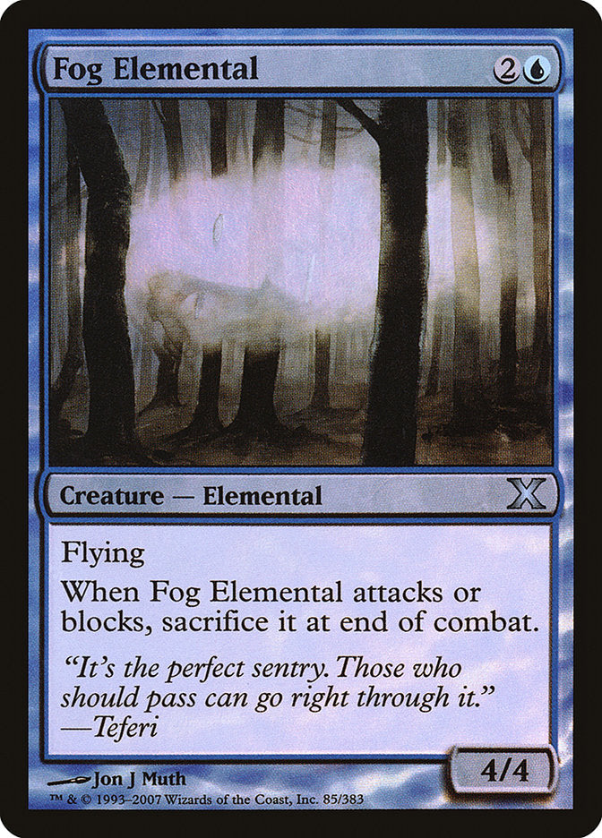 Fog Elemental (Premium Foil) [Tenth Edition] | Gate City Games LLC