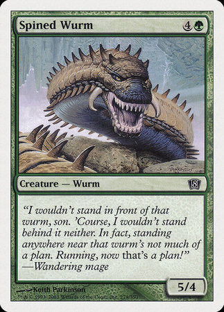 Spined Wurm [Eighth Edition] | Gate City Games LLC