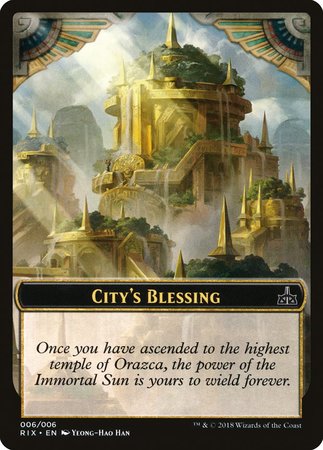 City's Blessing Token (006) [Rivals of Ixalan Tokens] | Gate City Games LLC