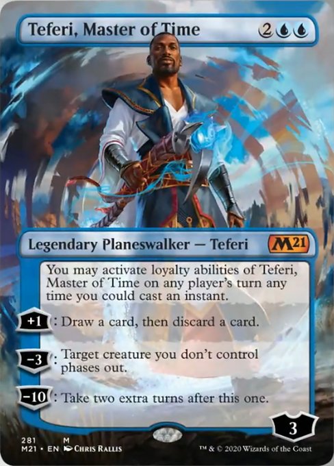 Teferi, Master of Time (Borderless) [Core Set 2021] | Gate City Games LLC