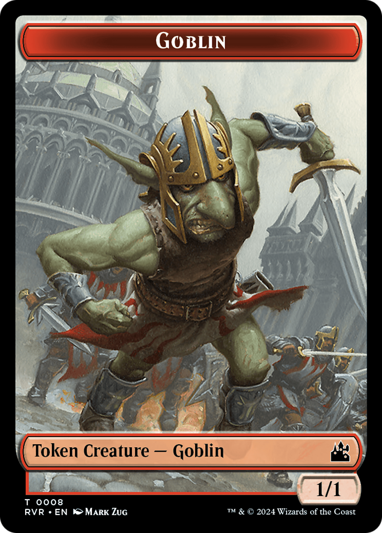 Goblin (0008) // Wurm Double-Sided Token [Ravnica Remastered Tokens] | Gate City Games LLC