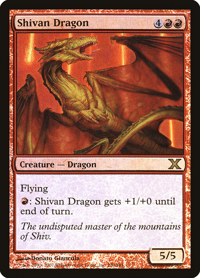 Shivan Dragon (Premium Foil) [Tenth Edition] | Gate City Games LLC