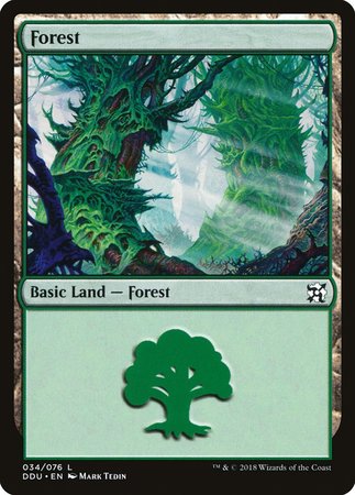 Forest (34) [Duel Decks: Elves vs. Inventors] | Gate City Games LLC