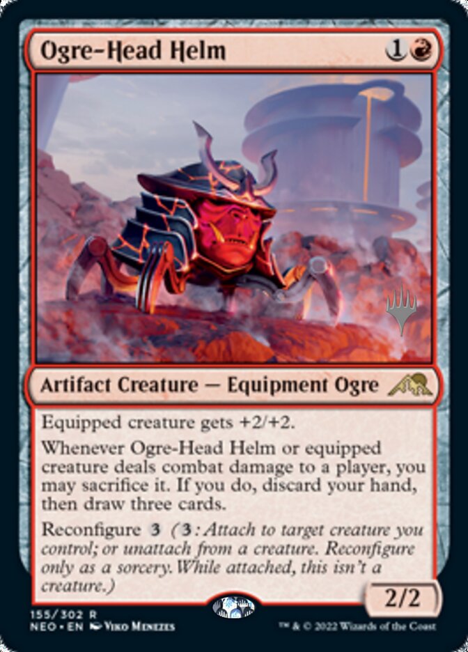 Ogre-Head Helm (Promo Pack) [Kamigawa: Neon Dynasty Promos] | Gate City Games LLC