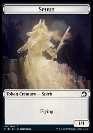 Spirit // Spider Double-sided Token [Innistrad: Midnight Hunt Tokens] | Gate City Games LLC