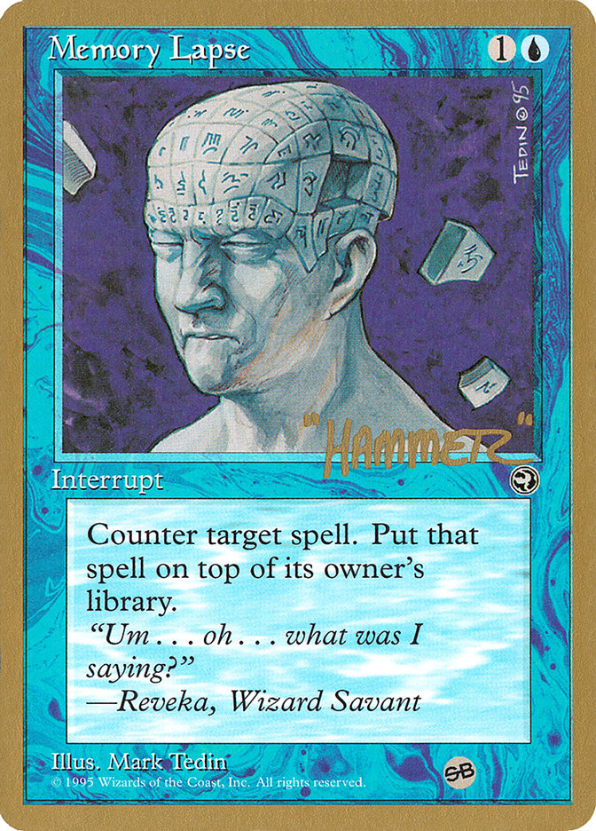 Memory Lapse (Runes) (Shawn "Hammer" Regnier) (SB) [Pro Tour Collector Set] | Gate City Games LLC