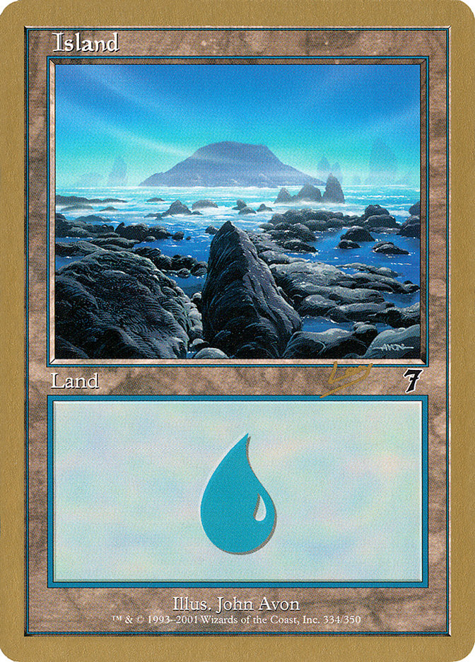 Island (rl334) (Raphael Levy) [World Championship Decks 2002] | Gate City Games LLC