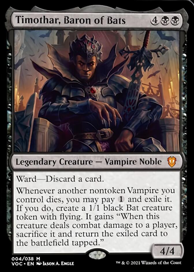 Timothar, Baron of Bats [Innistrad: Crimson Vow Commander] | Gate City Games LLC