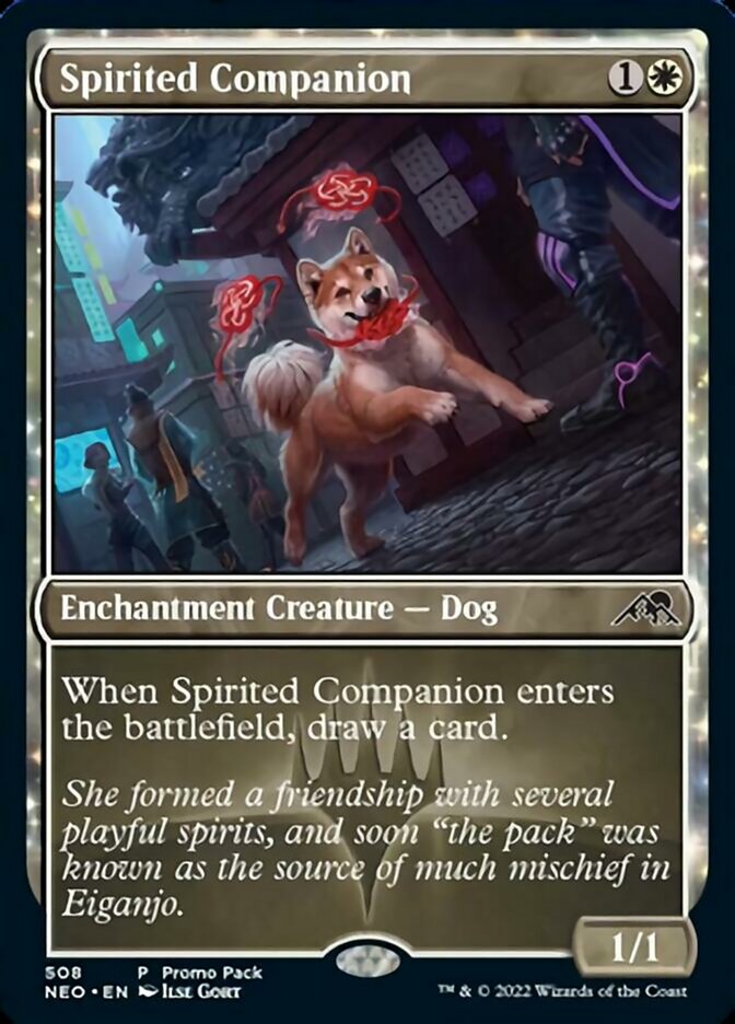 Spirited Companion (Promo Pack) [Kamigawa: Neon Dynasty Promos] | Gate City Games LLC