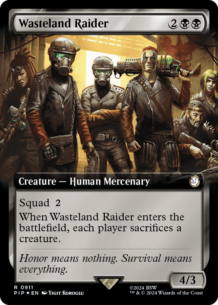 Wasteland Raider (Extended Art) (Surge Foil) [Fallout] | Gate City Games LLC