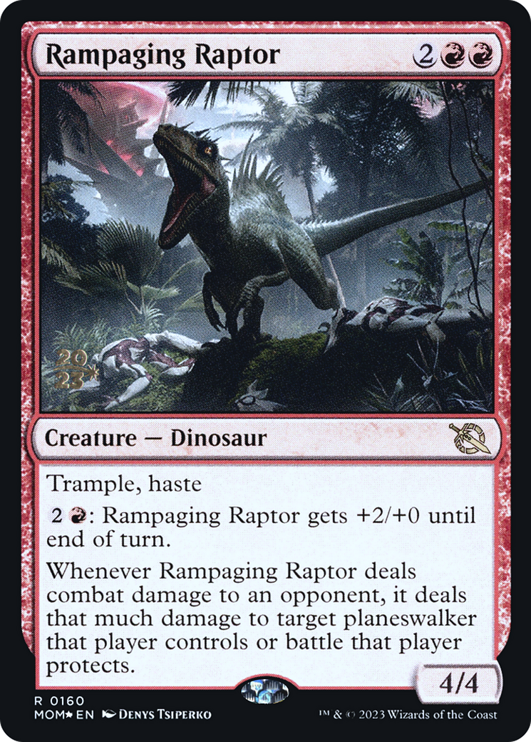 Rampaging Raptor [March of the Machine Prerelease Promos] | Gate City Games LLC