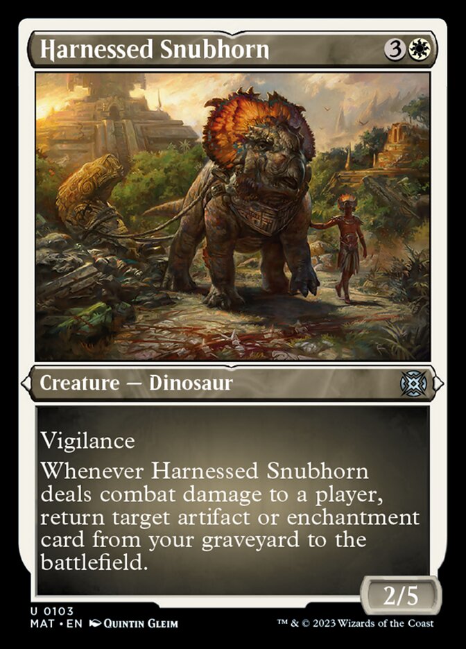 Harnessed Snubhorn (Foil Etched) [March of the Machine: The Aftermath] | Gate City Games LLC