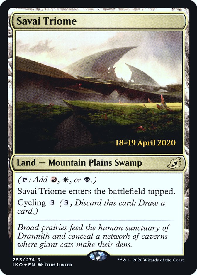 Savai Triome  [Ikoria: Lair of Behemoths Prerelease Promos] | Gate City Games LLC