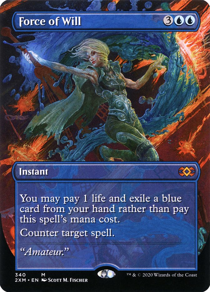 Force of Will (Borderless) [Double Masters] | Gate City Games LLC