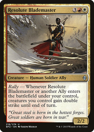 Resolute Blademaster [Battle for Zendikar] | Gate City Games LLC