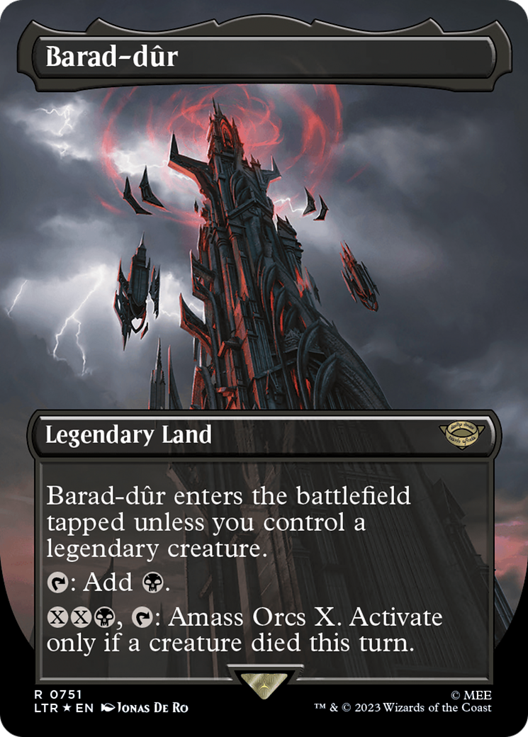 Barad-dur (0751) (Borderless) (Surge Foil) [The Lord of the Rings: Tales of Middle-Earth] | Gate City Games LLC