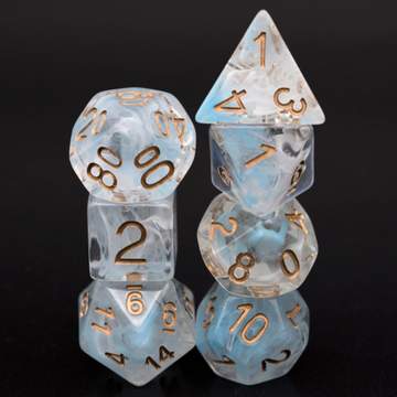 Blue Vapor Dice Set | Gate City Games LLC