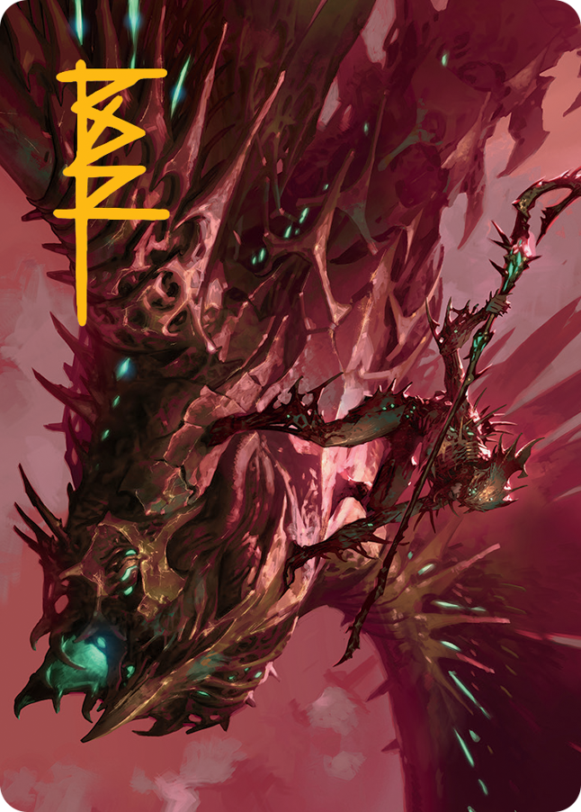 Skyclave Invader Art Card (Gold-Stamped Signature) [March of the Machine Art Series] | Gate City Games LLC