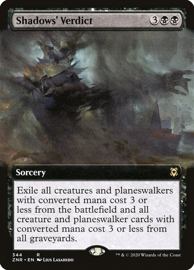 Shadows' Verdict (Extended Art) [Zendikar Rising] | Gate City Games LLC