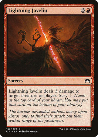 Lightning Javelin [Magic Origins] | Gate City Games LLC
