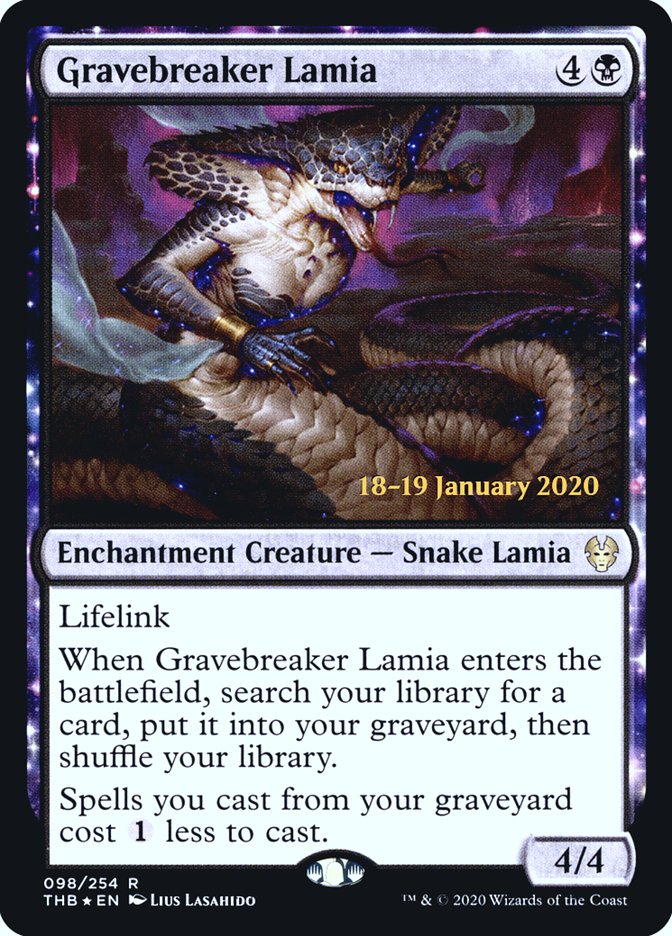 Gravebreaker Lamia [Theros Beyond Death Prerelease Promos] | Gate City Games LLC