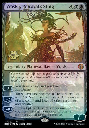 Vraska, Betrayal's Sting [Phyrexia: All Will Be One Prerelease Promos] | Gate City Games LLC