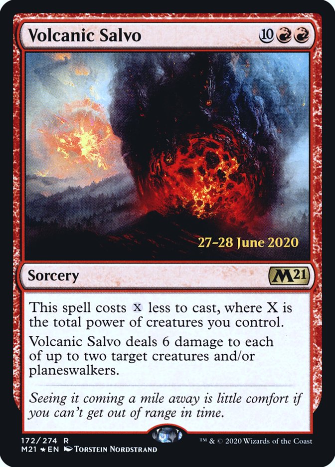 Volcanic Salvo  [Core Set 2021 Prerelease Promos] | Gate City Games LLC