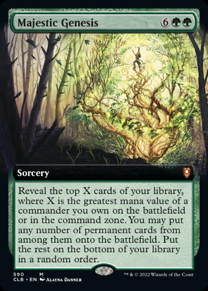 Majestic Genesis (Extended Art) [Commander Legends: Battle for Baldur's Gate] | Gate City Games LLC